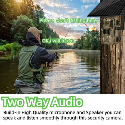 3MP 4G Solar Hunting Camera with Rechargeable Battery & PIR Motion Sensor