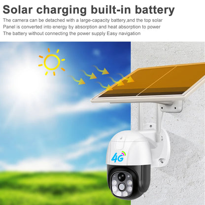 V380 Pro Solar 3MP VC9-4G Low Power Consumption PTZ Camera PIR Detection CCTV Security Camera