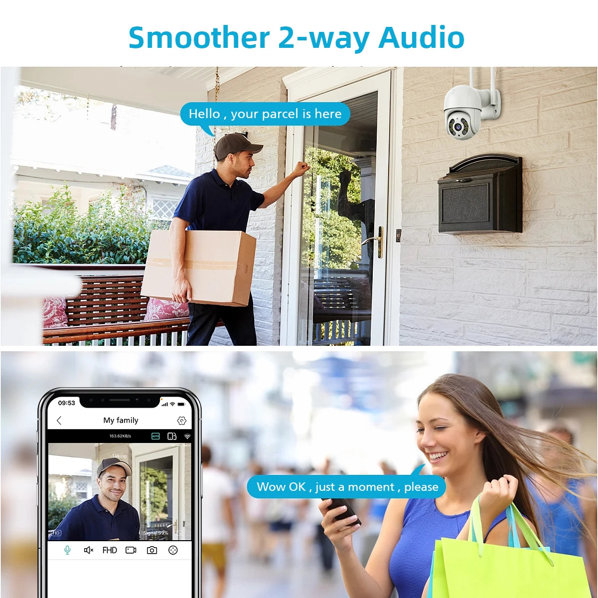 Auto Tracking Wi‑Fi CCTV Camera 3MP/4MP/5MP/8MP with Color Night Vision