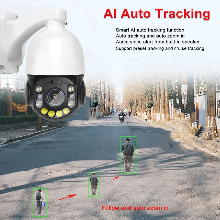 36x Optical PTZ Outdoor IP Camera 5MP/8MP Wireless & POE Camera