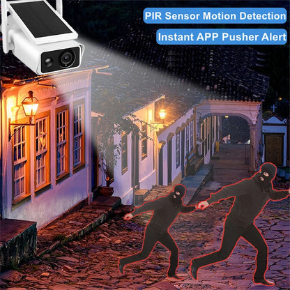 Solar Powered 4MP Outdoor Security Camera with Wi-Fi & Two-Way Audio