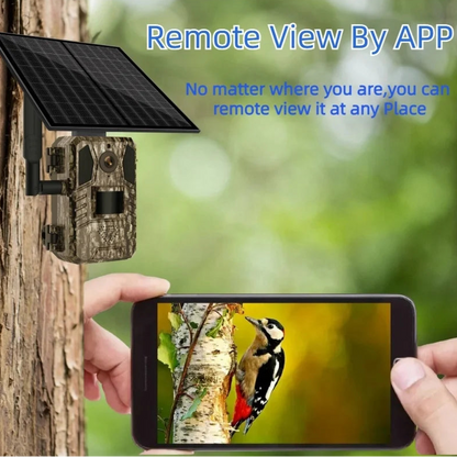 3MP 4G Solar Hunting Camera with Rechargeable Battery & PIR Motion Sensor