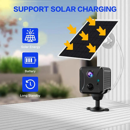 2MP Solar WiFi Security Camera with Rechargeable Battery & SIM Support