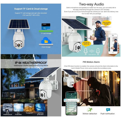 S10 5MP 4G Solar PTZ Outdoor Wireless Security Camera