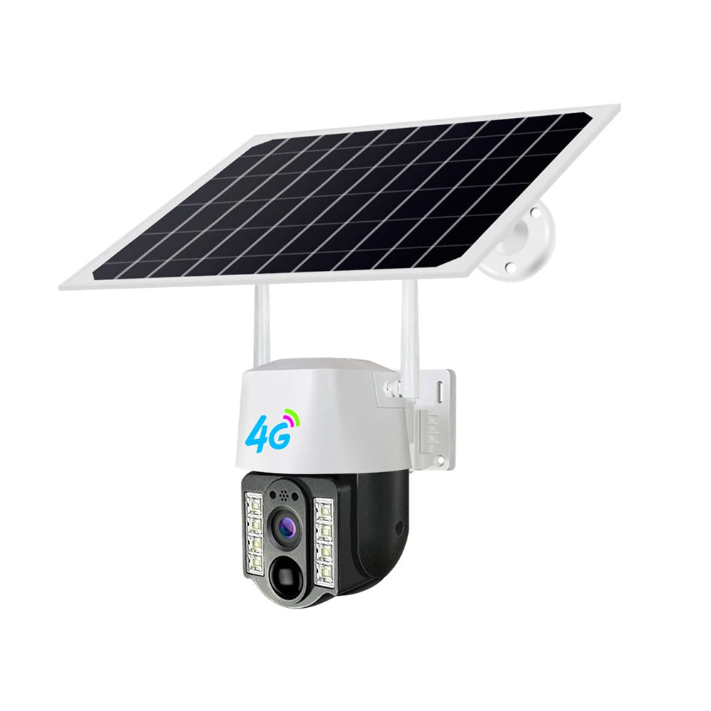 V380 4G Solar PTZ Outdoor IP Camera with Network Video Recorder Support