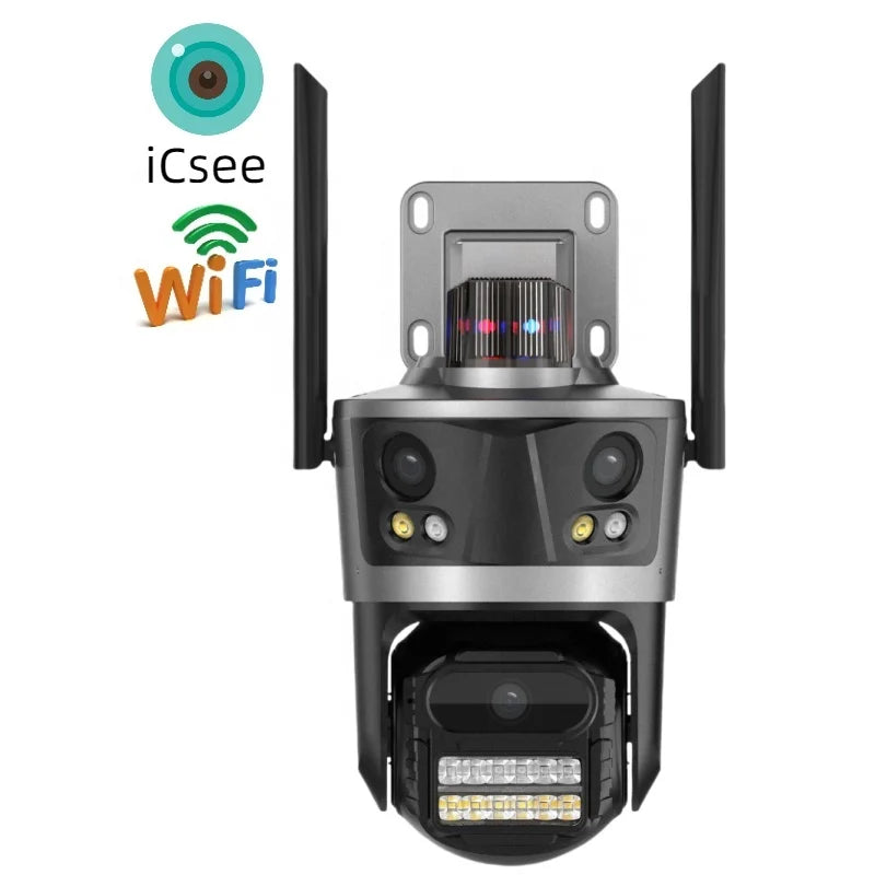 9MP Triple Lens PTZ Wi-Fi CCTV Camera with Auto Human Tracking & Color Night Vision
