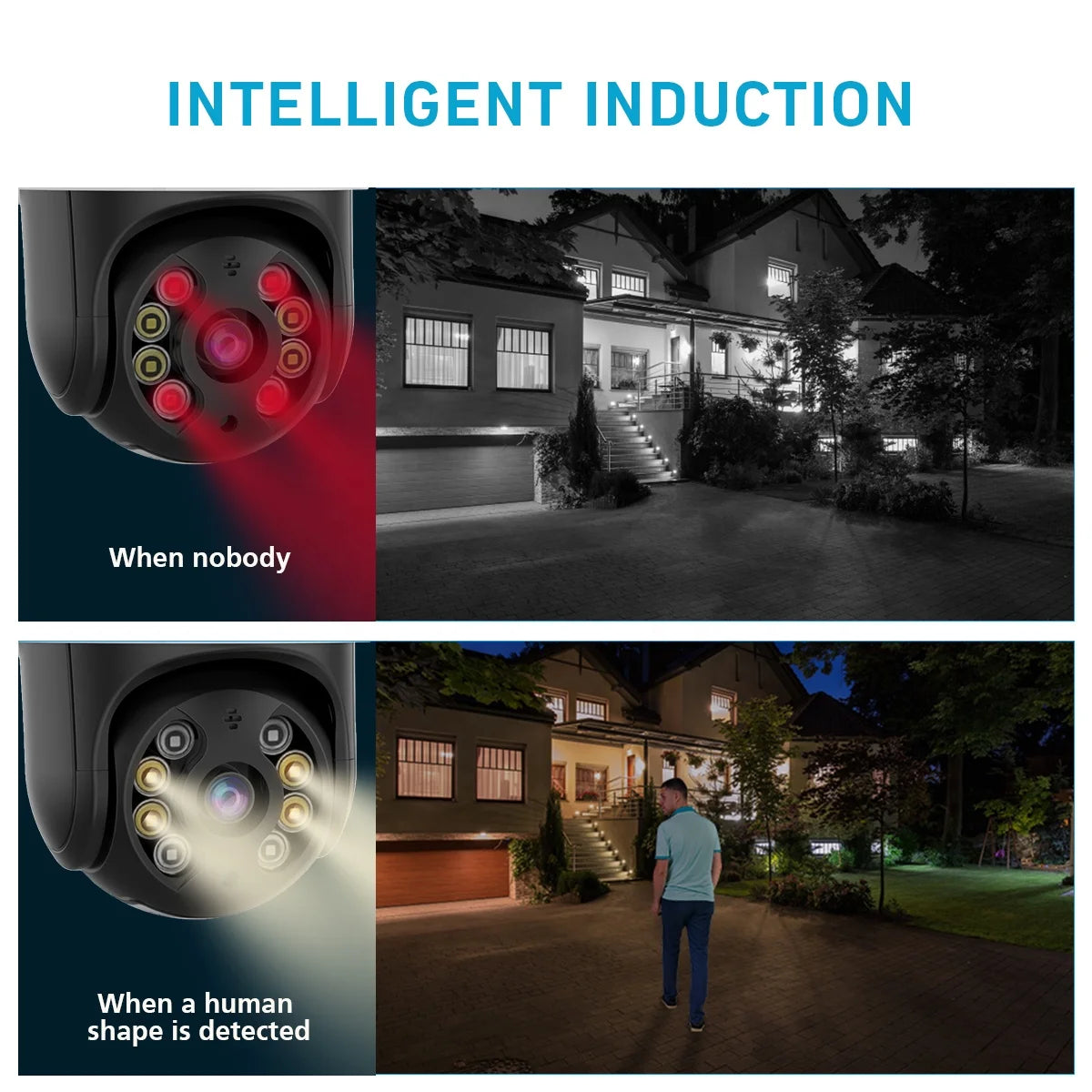 ICSee Wi‑Fi Outdoor IP Camera 3MP/4MP/5MP/8MP/2K/4K with Auto Tracking & Color Night Vision