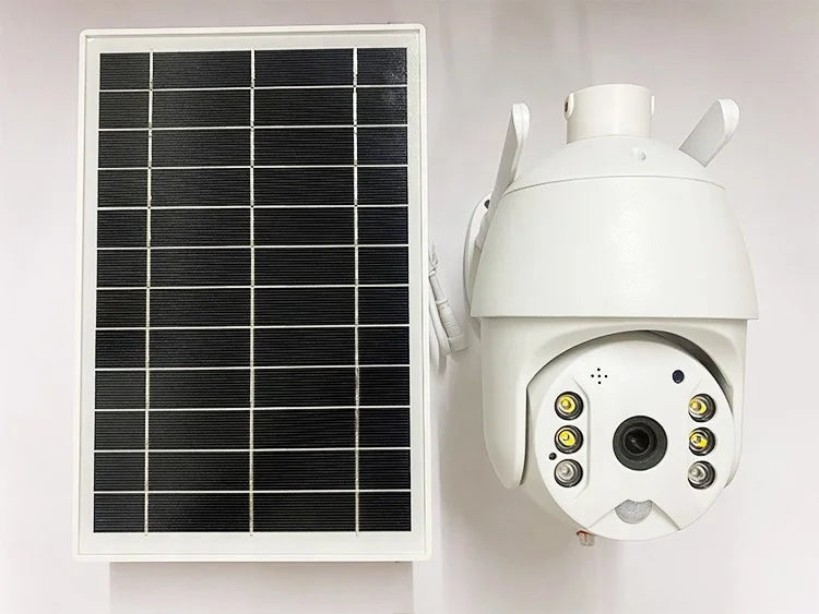 4G Solar Security Camera with PTZ, 15600 mAh Battery & SIM Support
