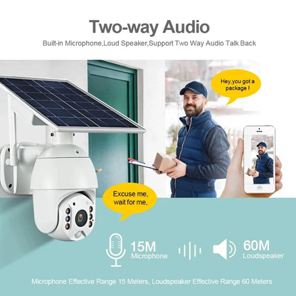 S10 5MP 4G Solar PTZ Outdoor Wireless Security Camera