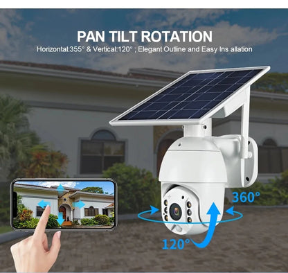 S10 5MP 4G Solar PTZ Outdoor Wireless Security Camera
