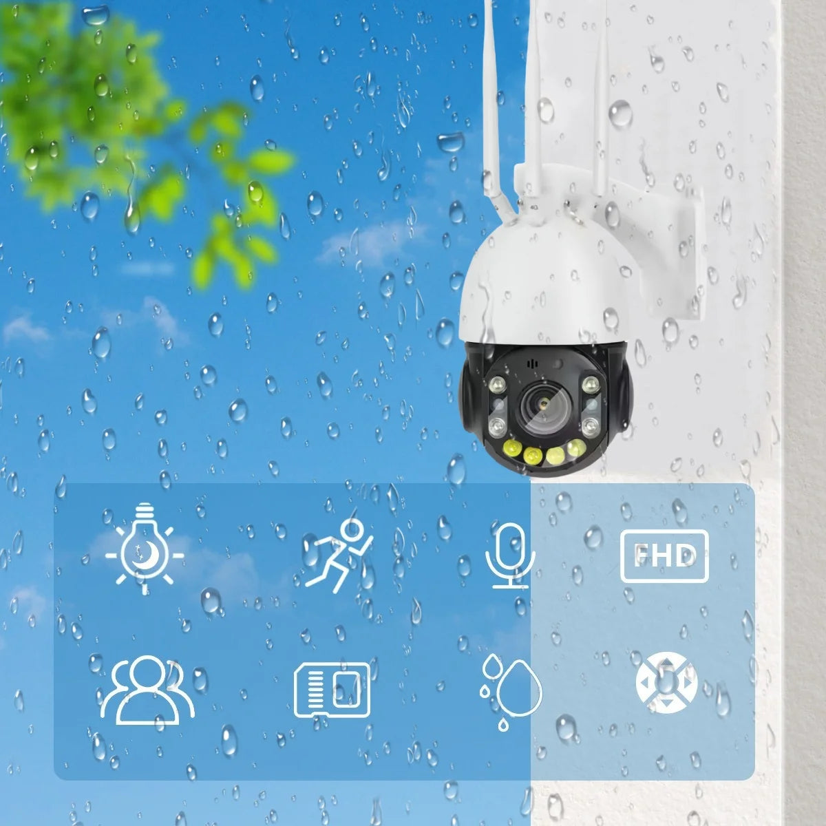 4K 36x Zoom PTZ Metal Outdoor IP Camera with Color Night Vision & Auto Tracking WiFi Camera