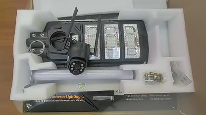 V380 4G/WIFI Solar Street Light Camera 3MP 450W Outdoor IP66 Waterproof Motion Sensor Parking Lot Solar Street Light